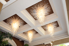 Four Seasons Hotel Beverly Hills Art Glass Crystal Chandeliers