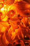 Yellow Art Glass Crystal Chandelier