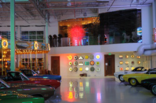 large red art glass crystal chandelier