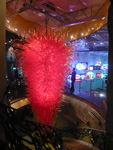 22' tall tail-light red chandelier
